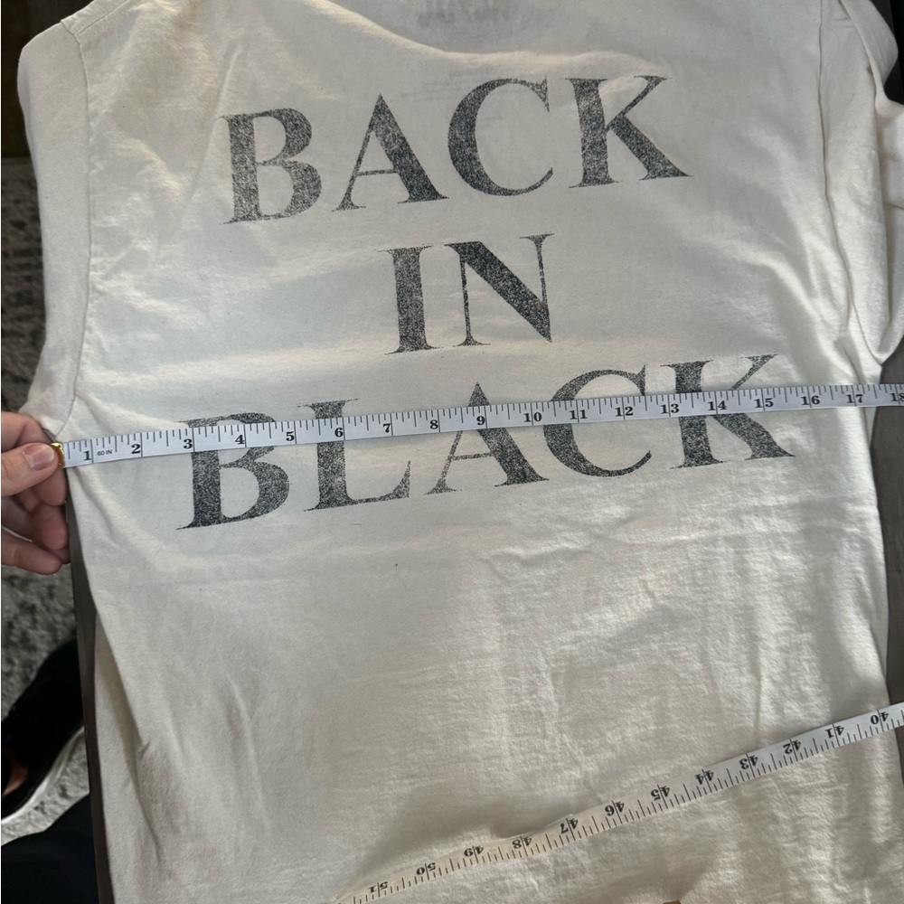 AC/DC White Tee with Black Logo - Picture 5 of 6